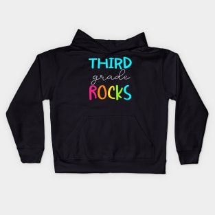 Third Grade Rocks Shirt Team 3rd Grade Teacher Premium Kids Hoodie